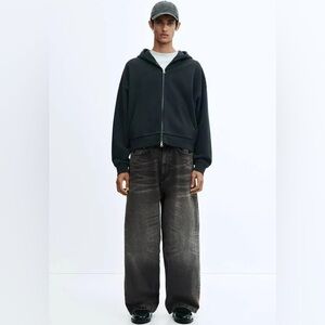 H&M Super Baggy Fit Jeans 28x30 Black